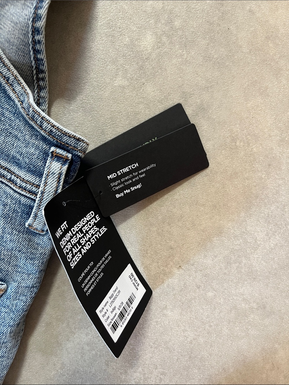 New SILVER overalls. Baggy. Straight Leg. Small or 28. Mid stretch. Tags on. - Picture 12 of 12